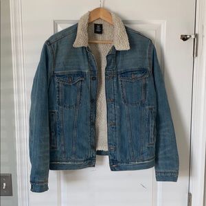 H&M faux Sherpa denim jacket